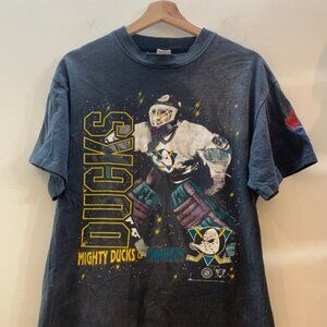 Mighty Ducks Vintage 1994 Bulletin Goalie Tee Shirt Youth - Men's Size M